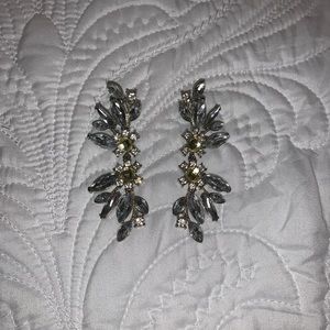 Rhinestone earrings - pierced